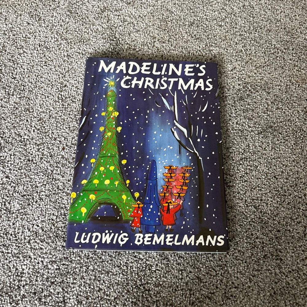 2002 Madeline's Christmas Book by Ludwig Bemelmans - Blue and Green Hardcover
